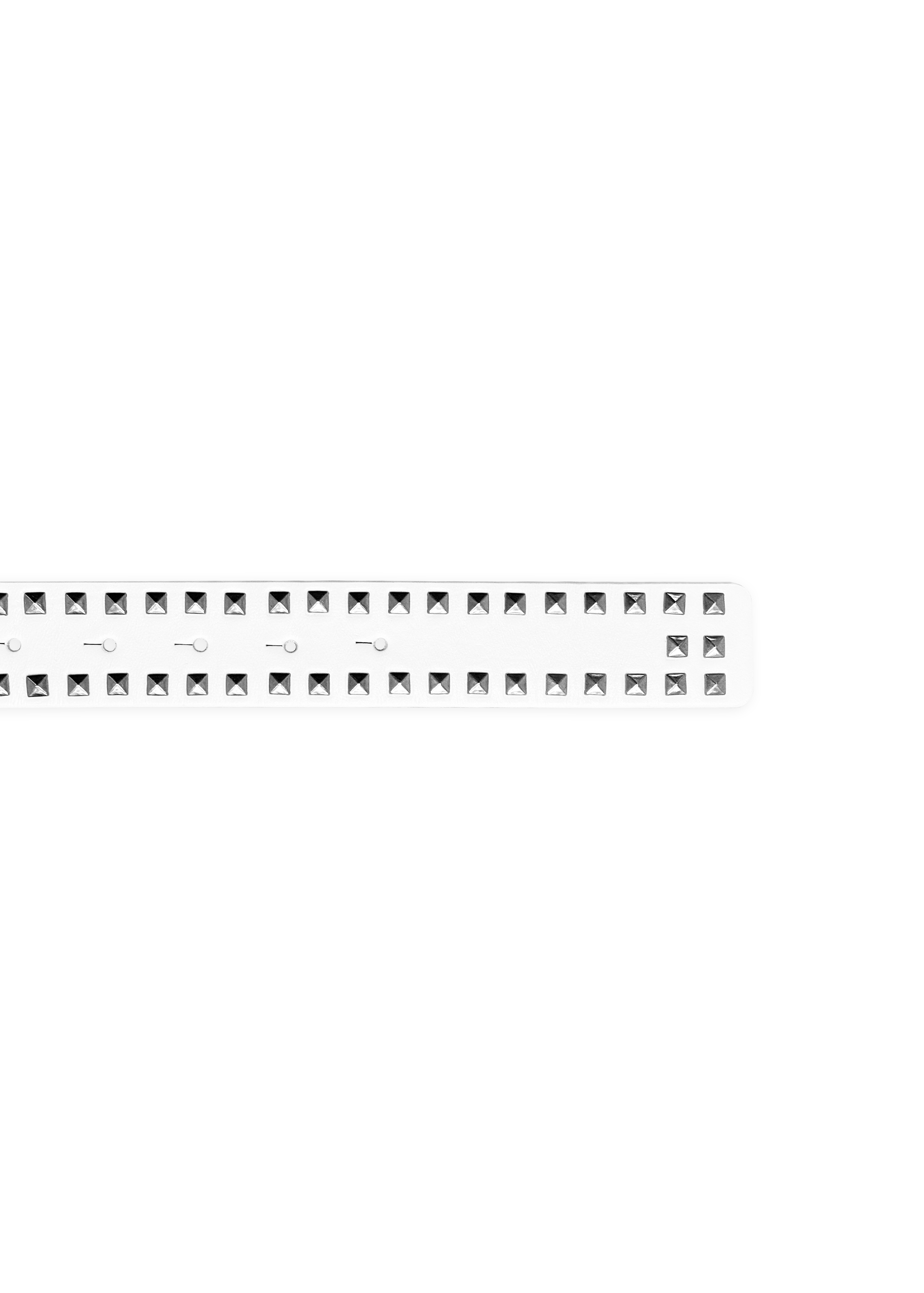 LOGO BUCKLE BELT in WHITE