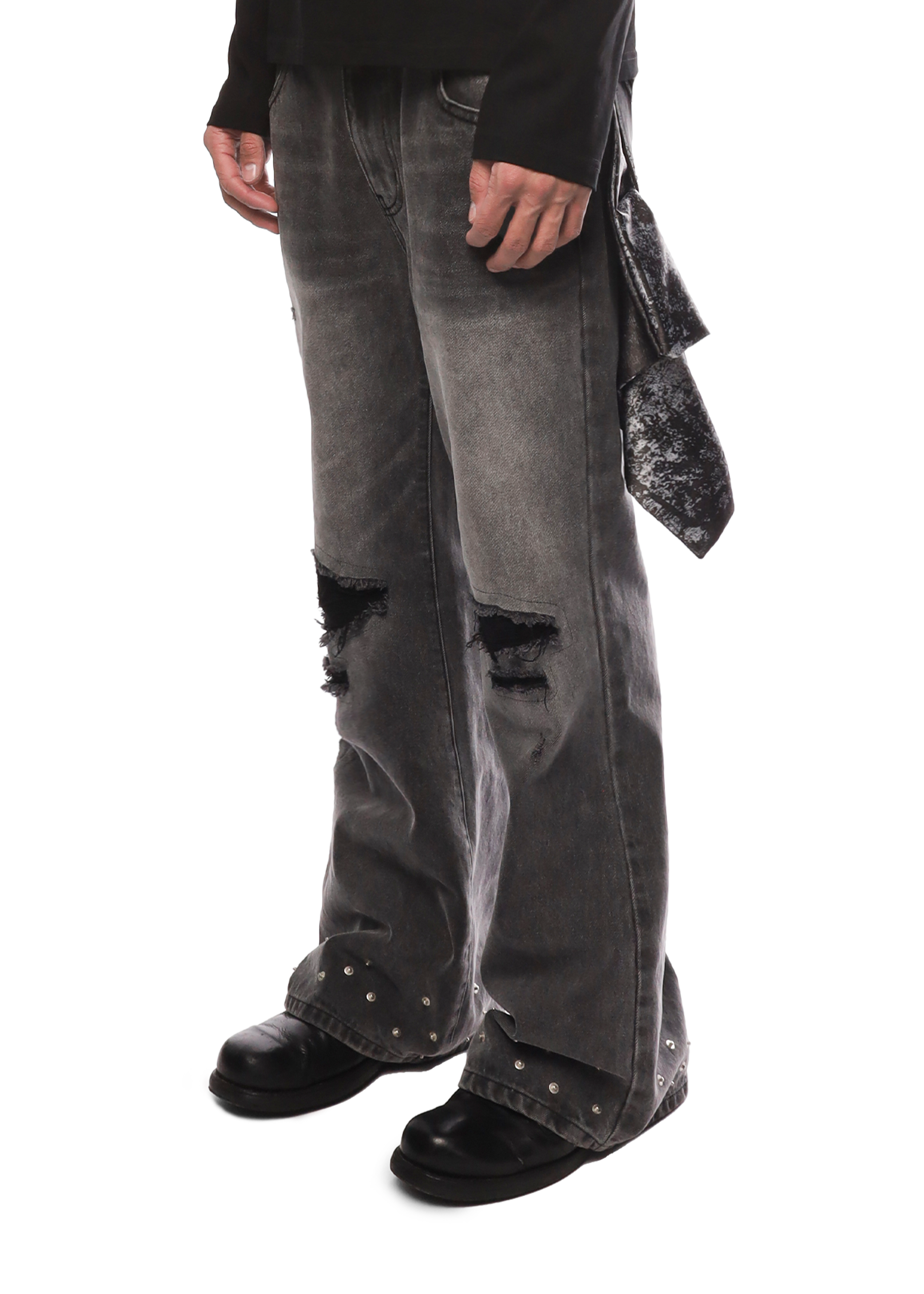 SERPENT FLARE DENIM in GREY