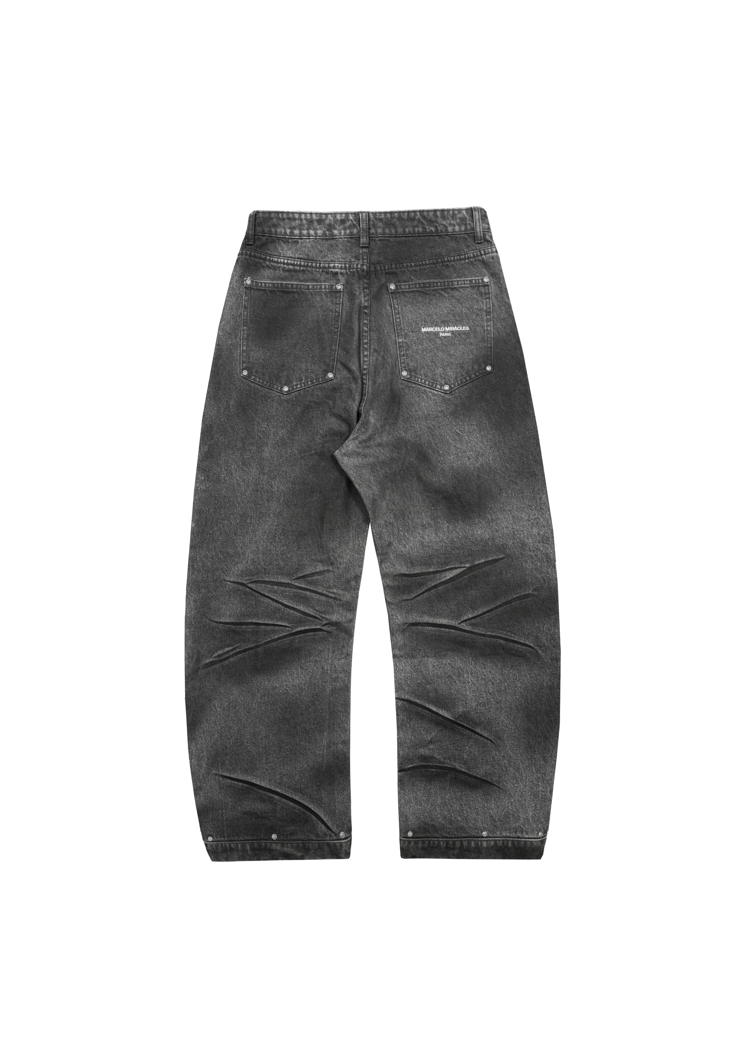 BARREL POCKET DENIM in GREY