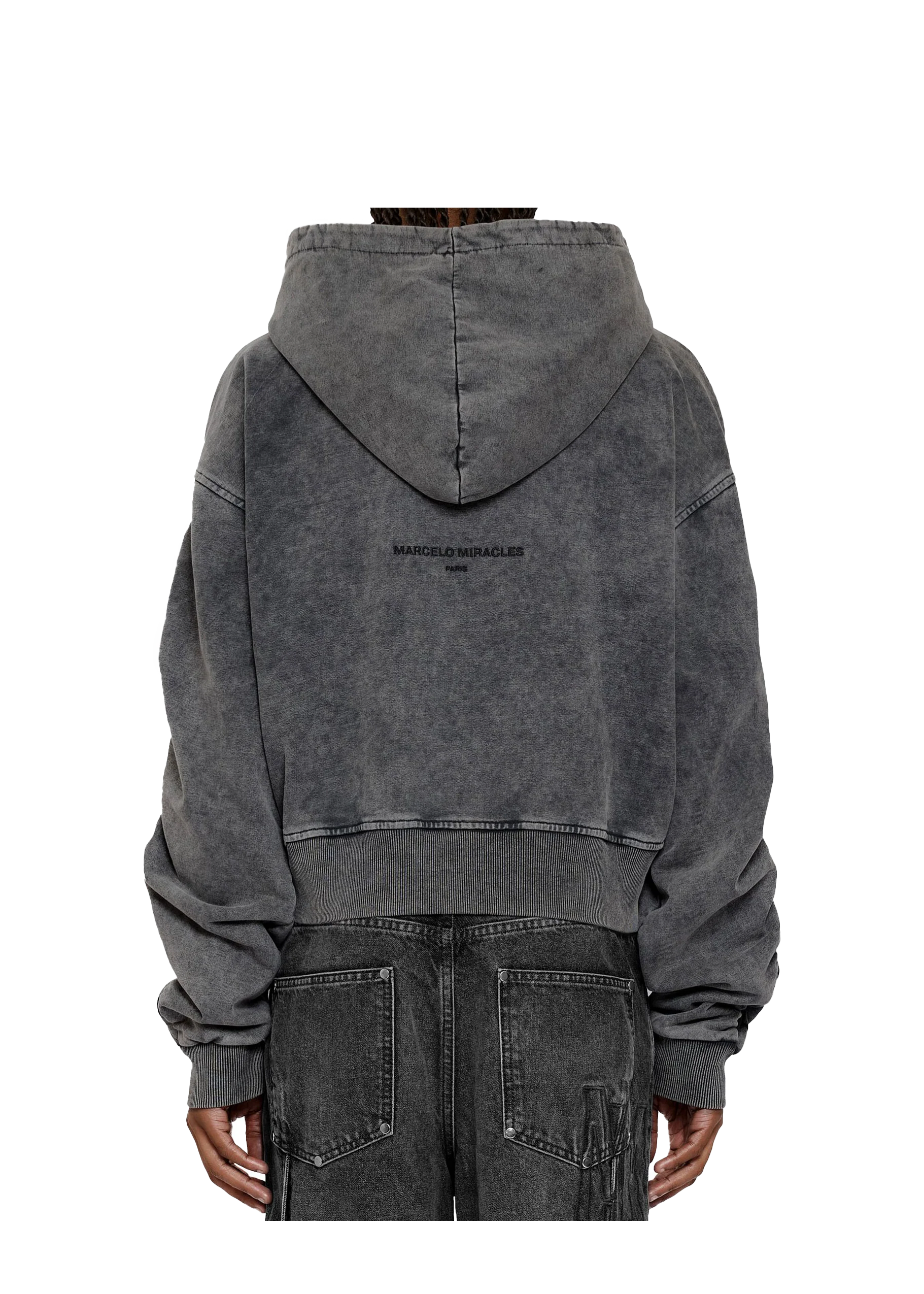 HARMONY ZIP-HOODIE in WASHED GREY