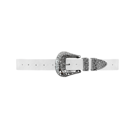 MONOGRAM BELT in WHITE