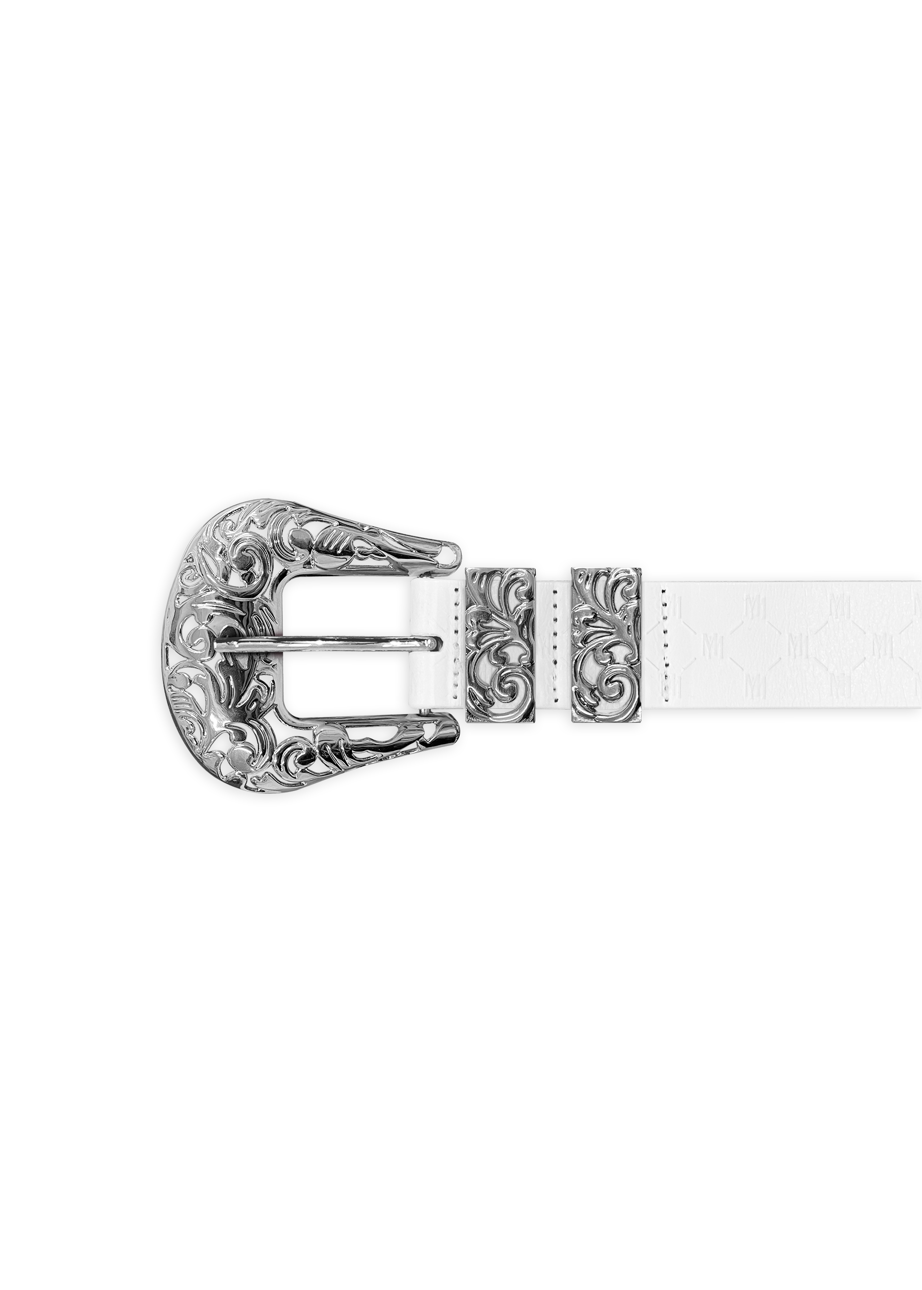 MONOGRAM BELT in WHITE