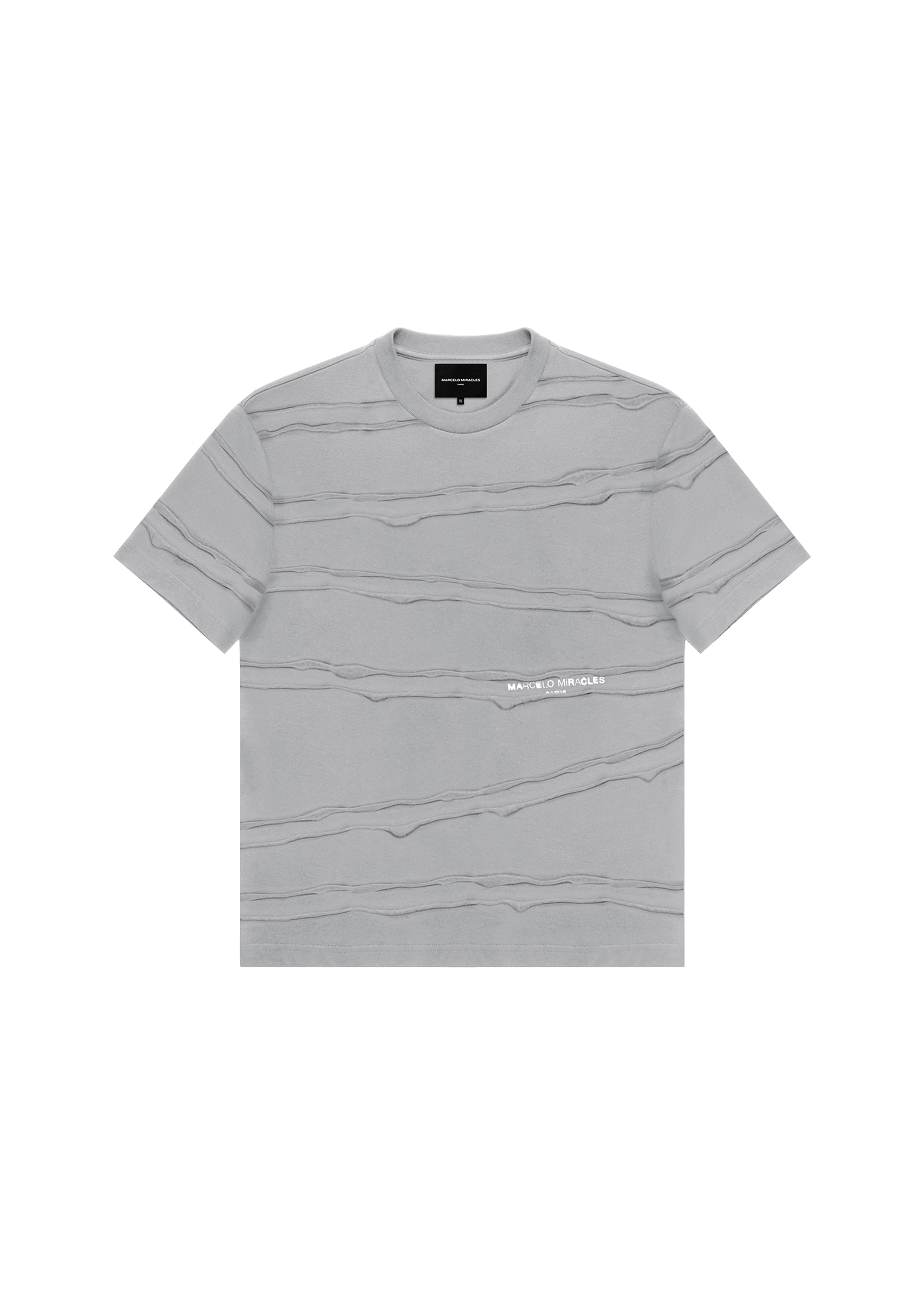 TEARED LOGO T-SHIRT in GREY