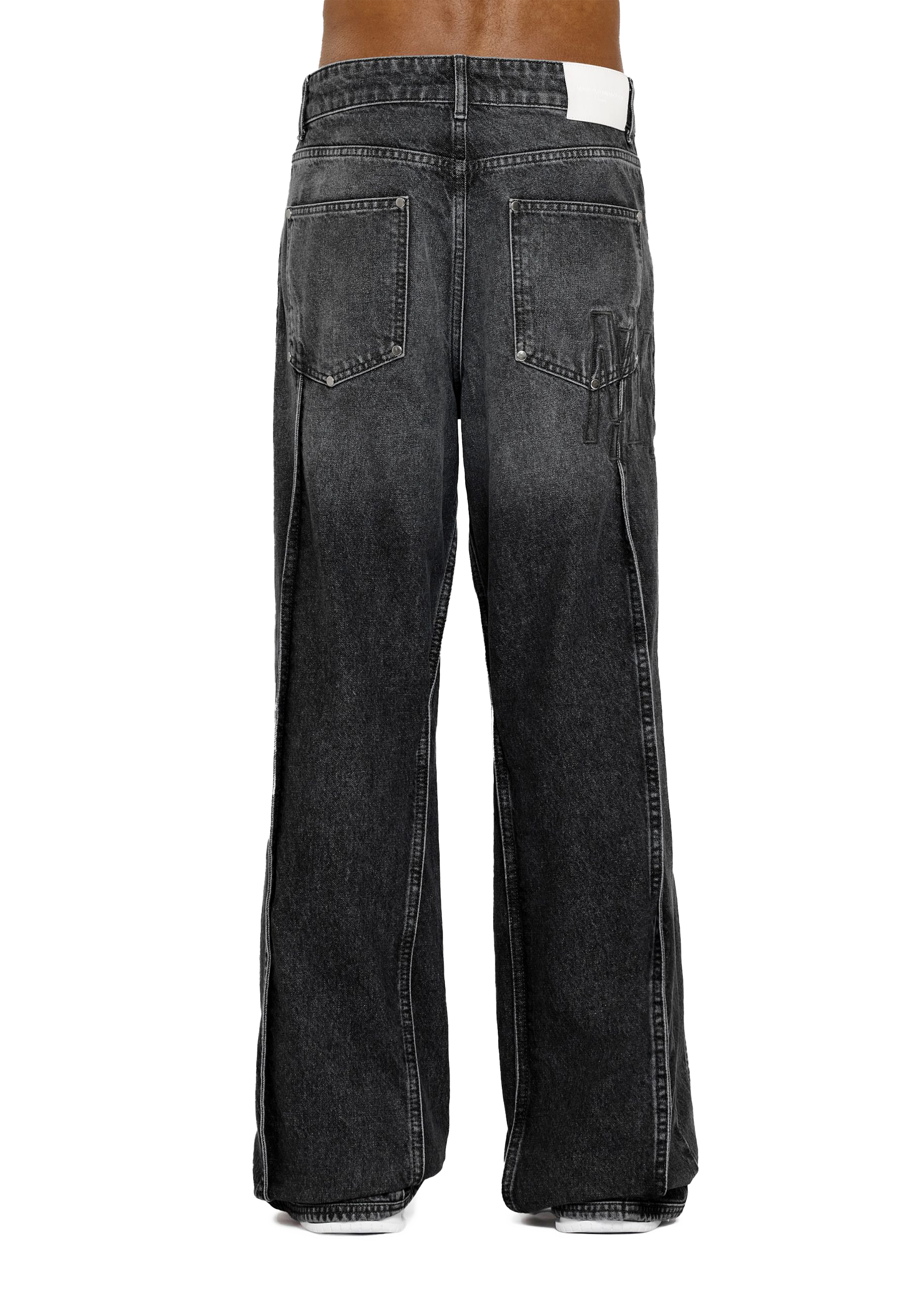 VERTICAL SEAM DENIM in WASHED GREY