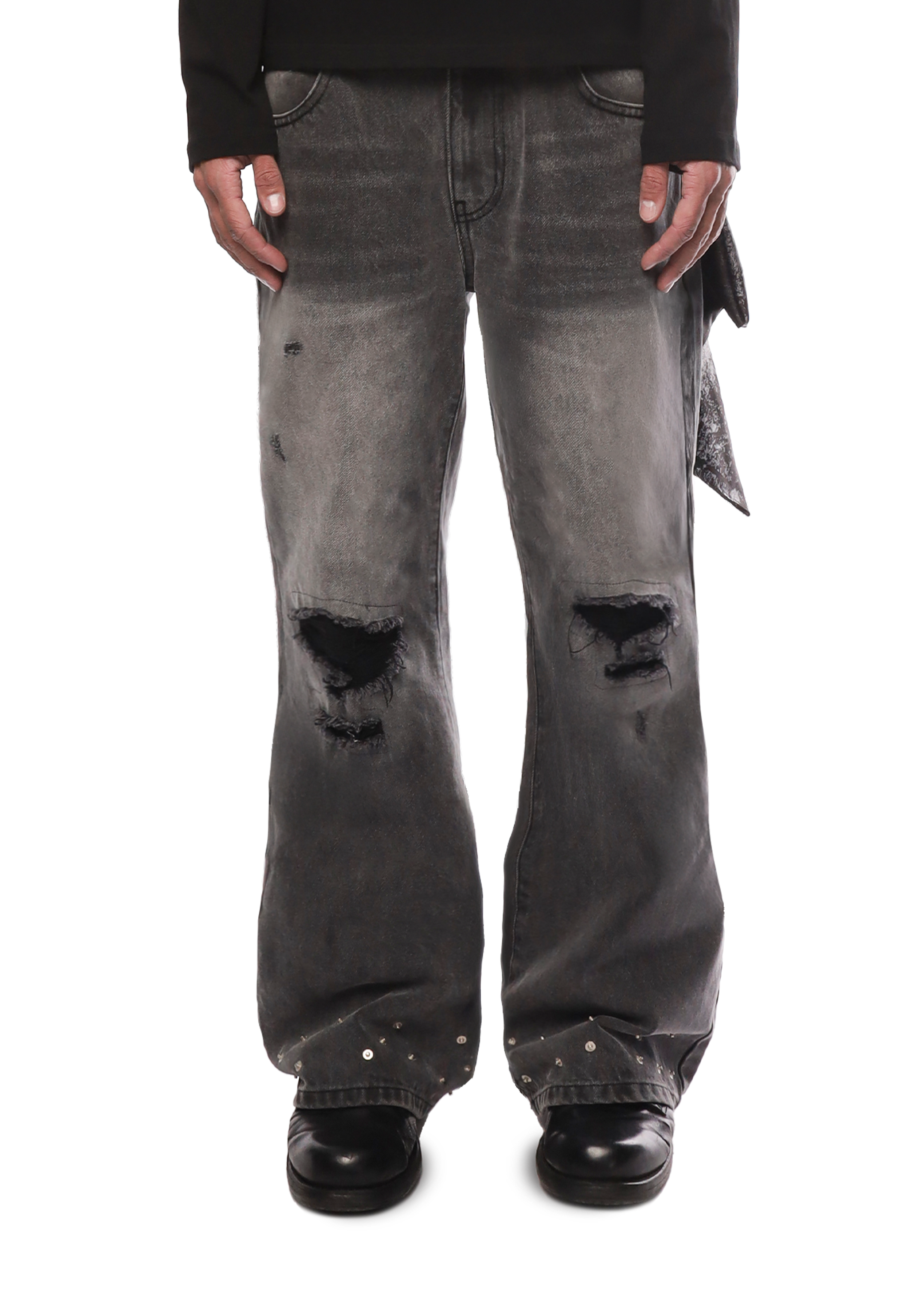 SERPENT FLARE DENIM in GREY