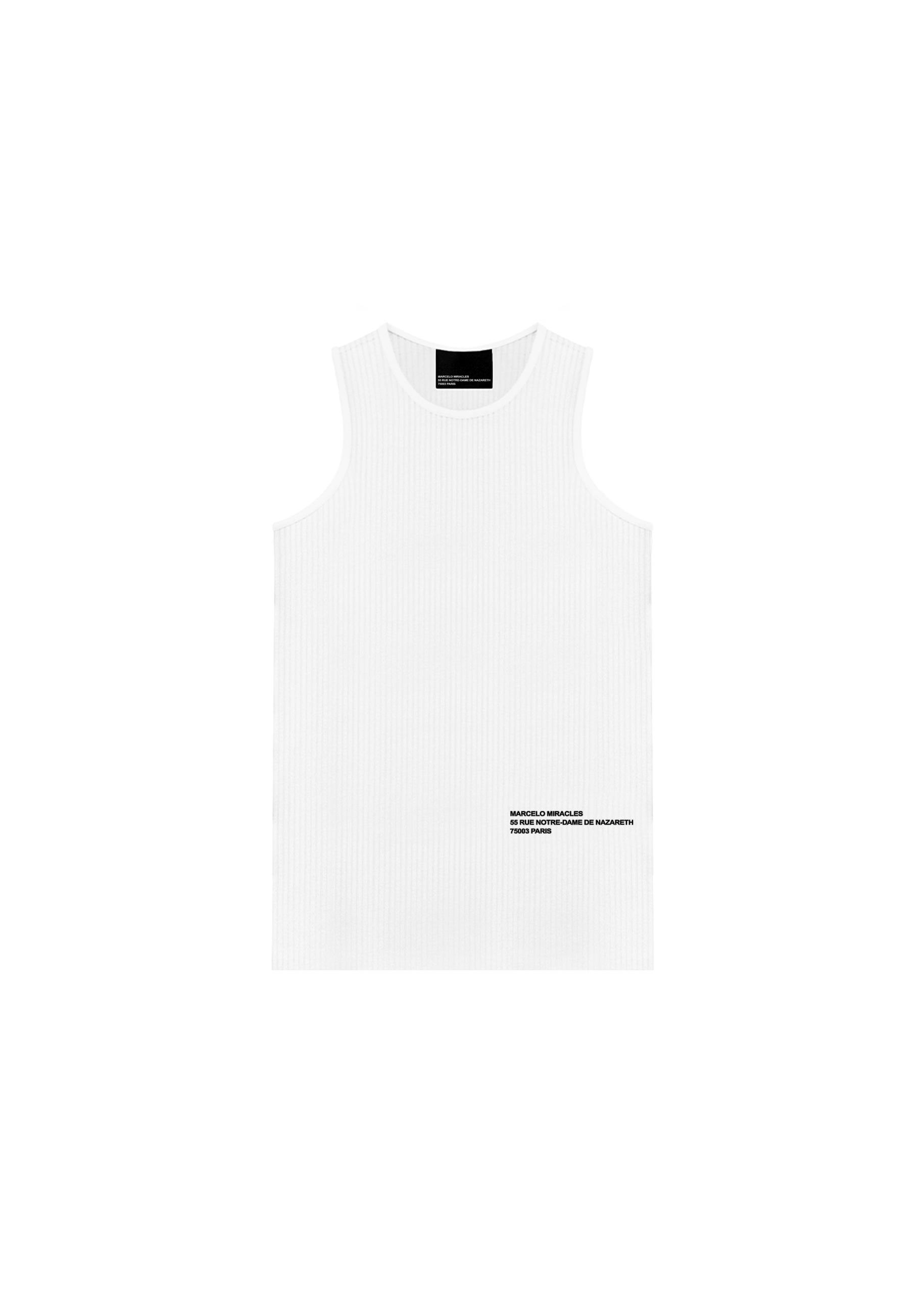 ADDRESS LOGO TANK TOP in WHITE