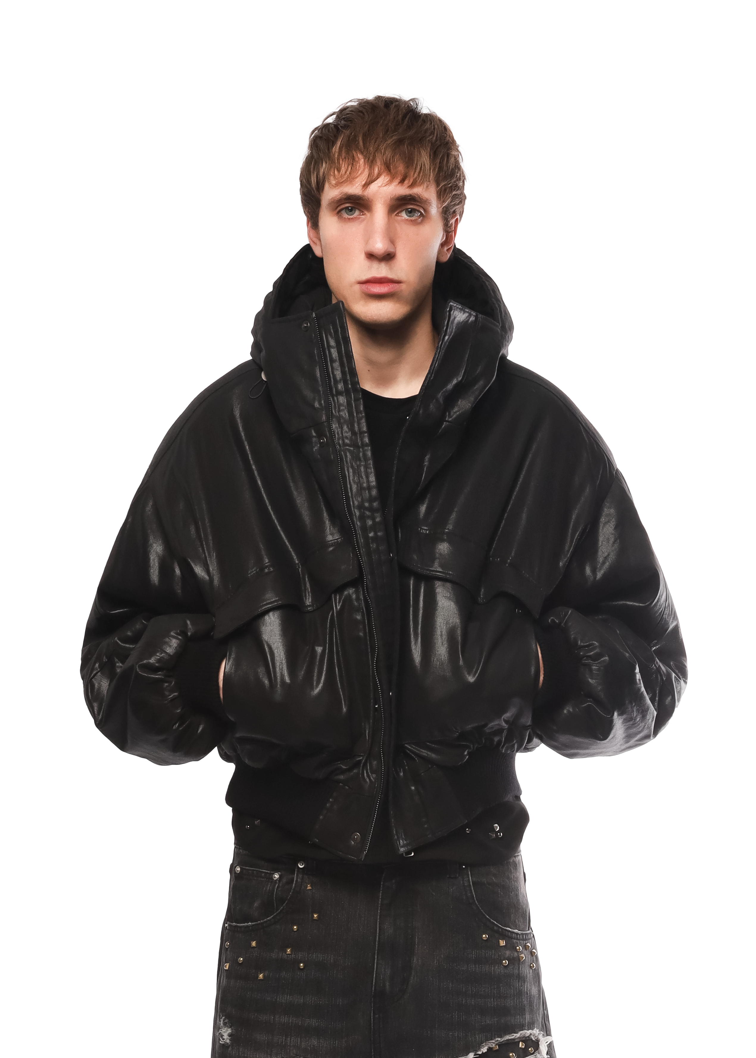 SIBERIA BOMBER in BLACK