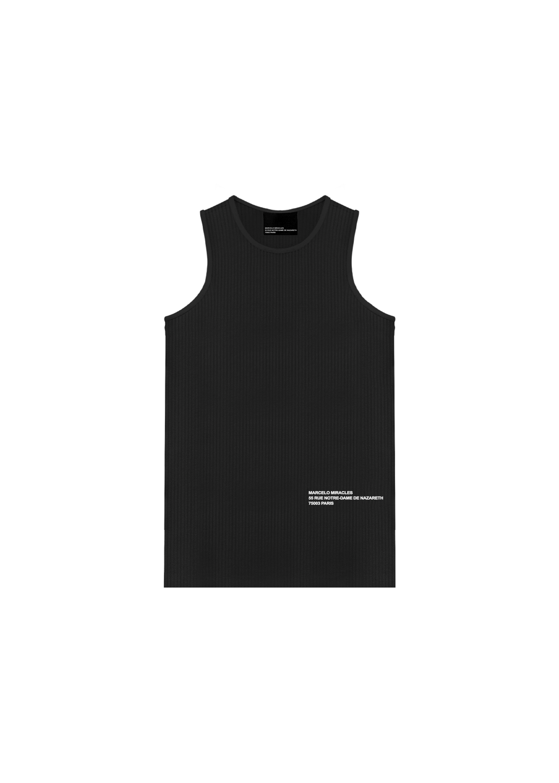 ADDRESS LOGO TANK TOP in BLACK