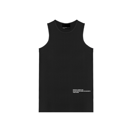 ADDRESS LOGO TANK TOP in BLACK
