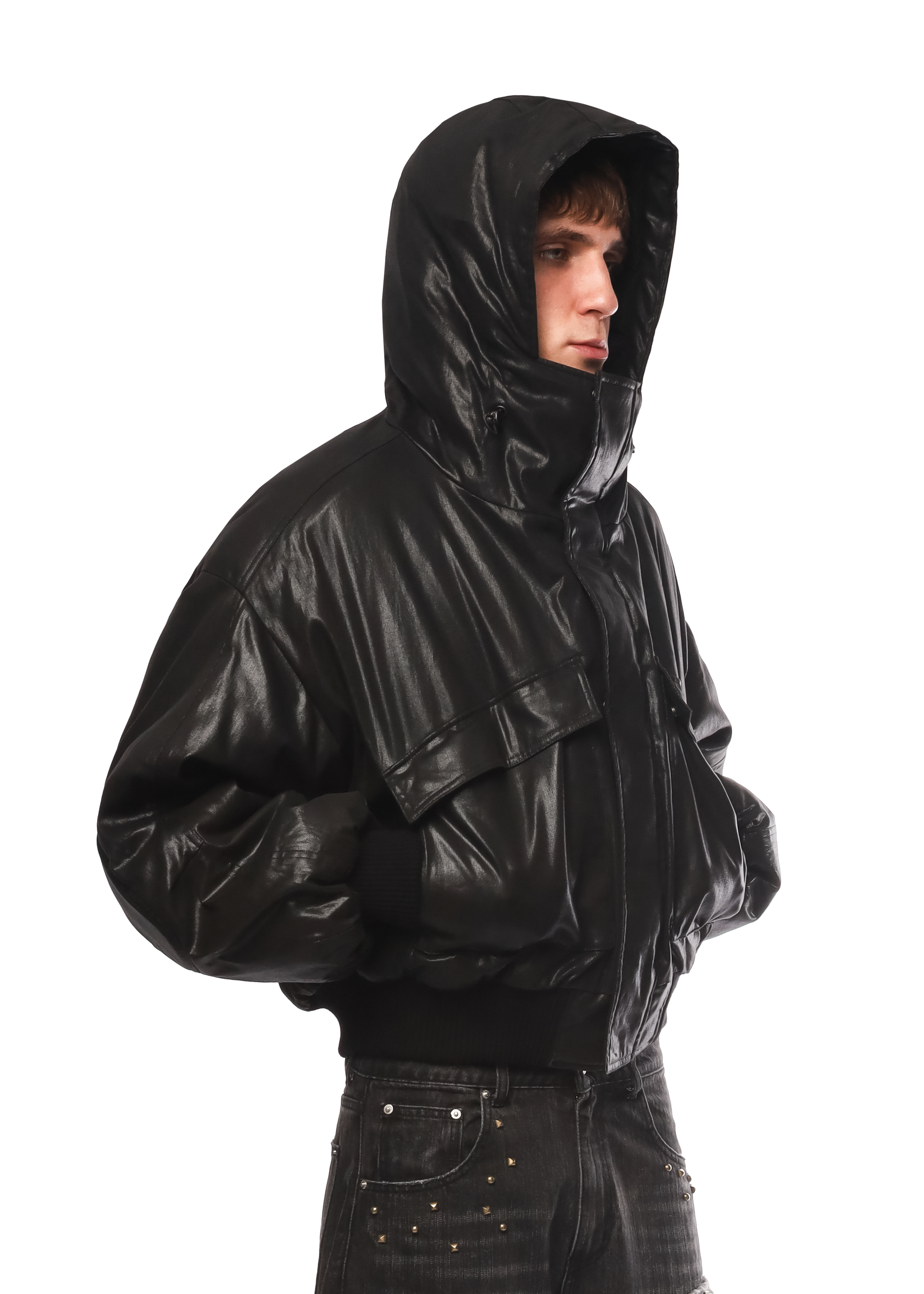 SIBERIA BOMBER in BLACK