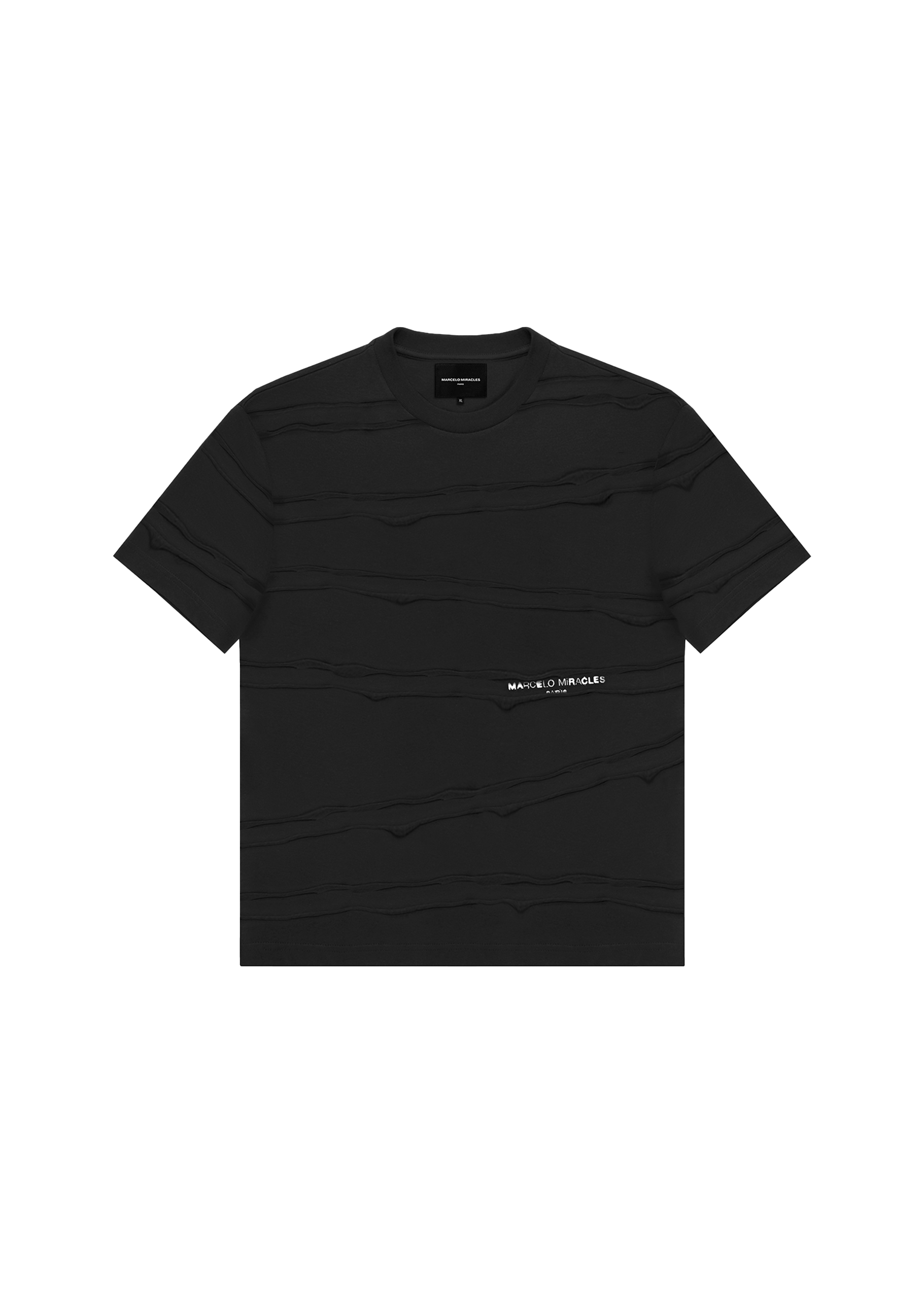 TEARED LOGO T-SHIRT in BLACK