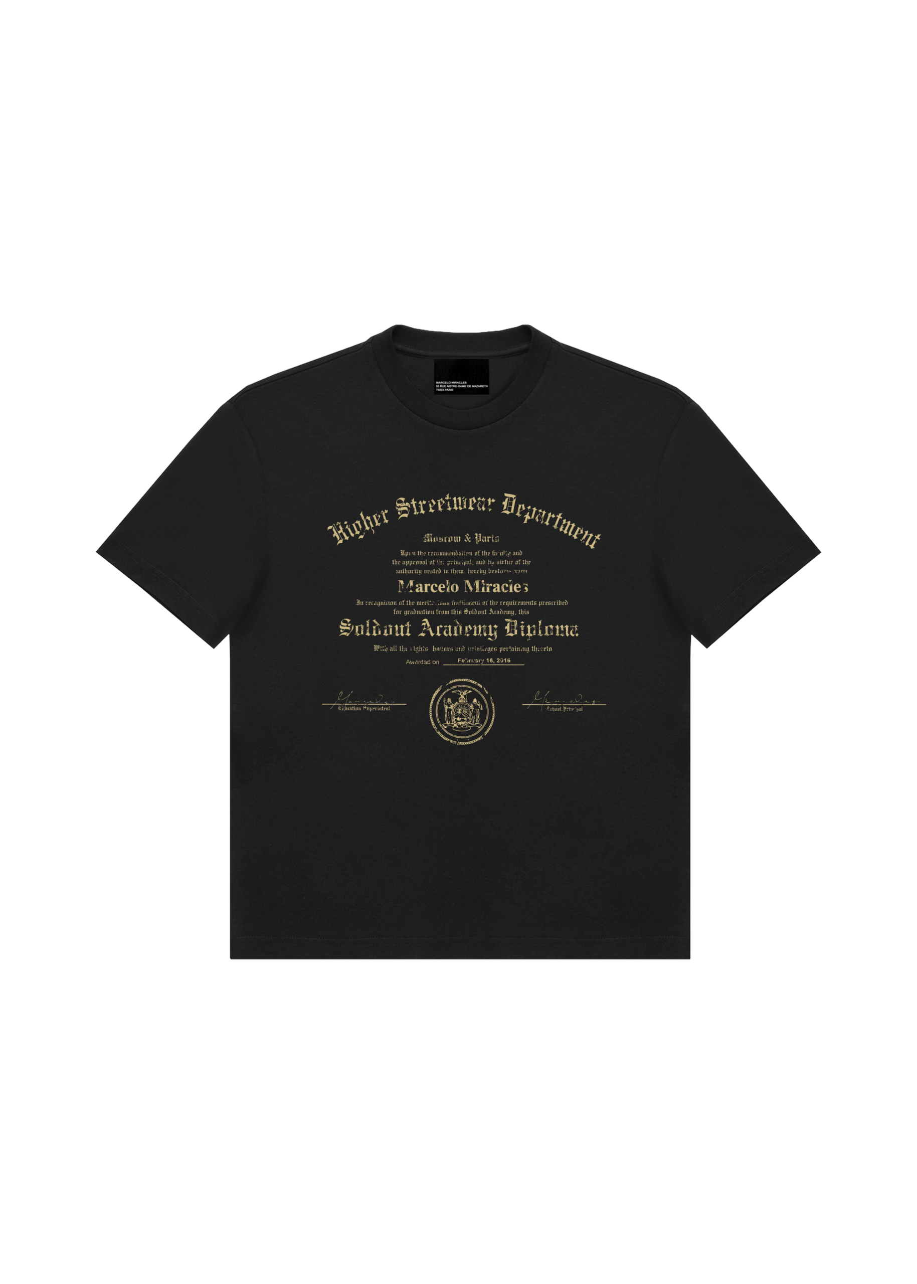 DIPLOMA T-SHIRT in BLACK