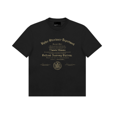 DIPLOMA T-SHIRT in BLACK