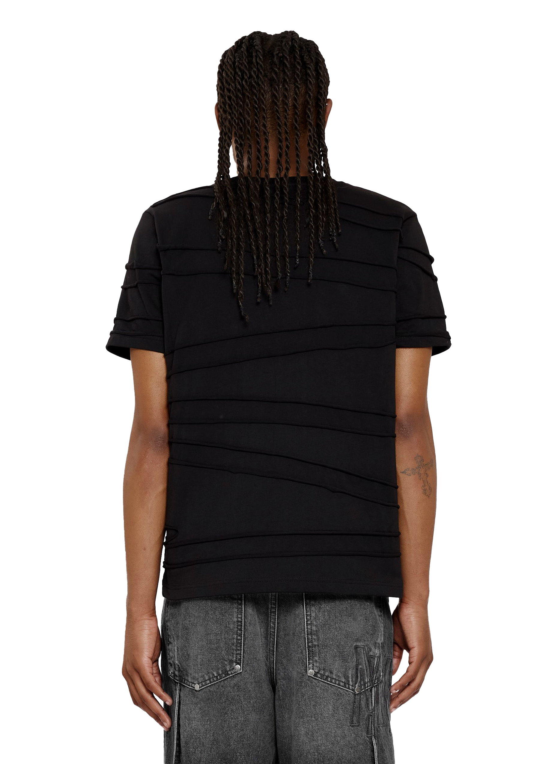 TEARED LOGO T-SHIRT in BLACK