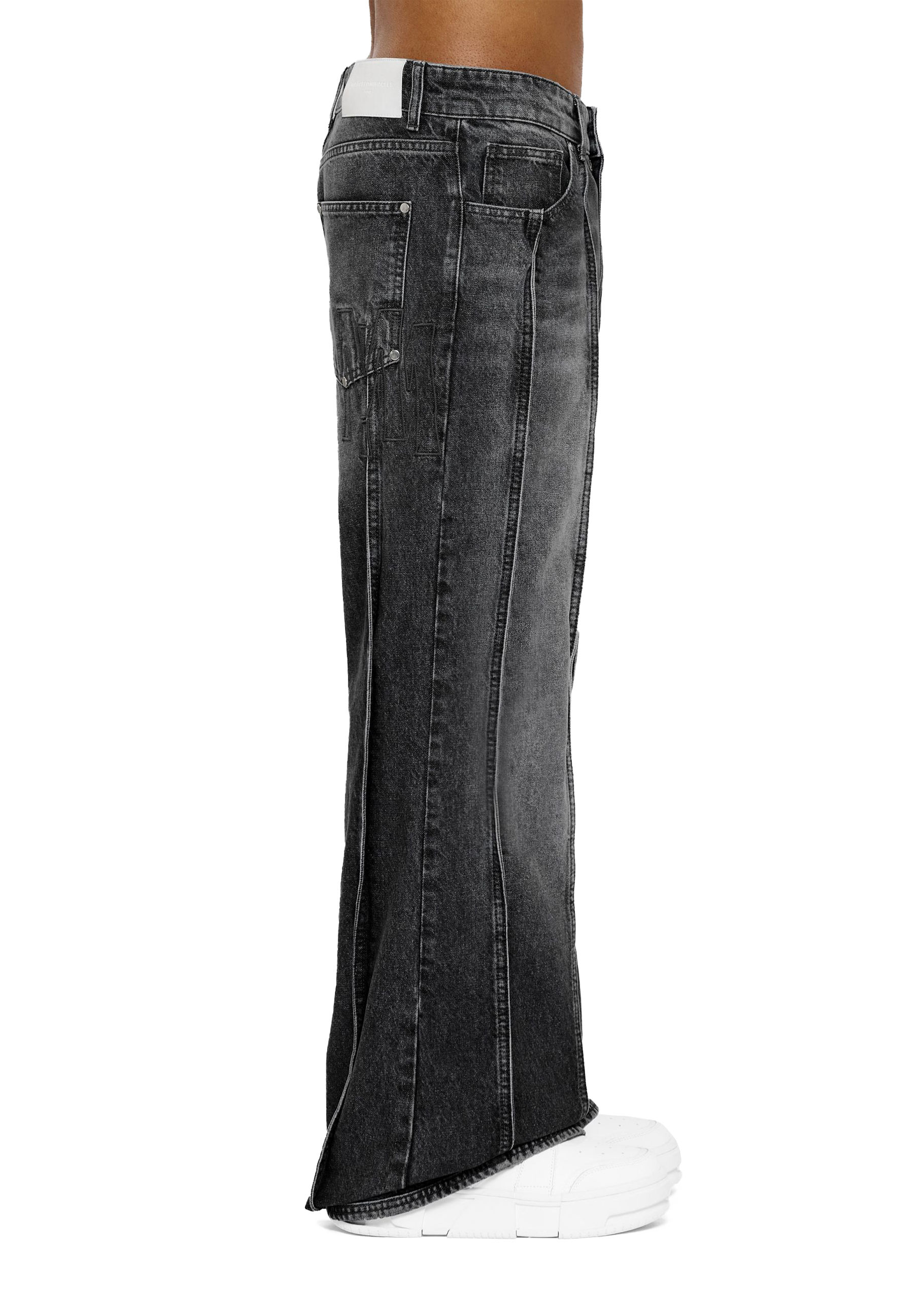 VERTICAL SEAM DENIM in WASHED GREY