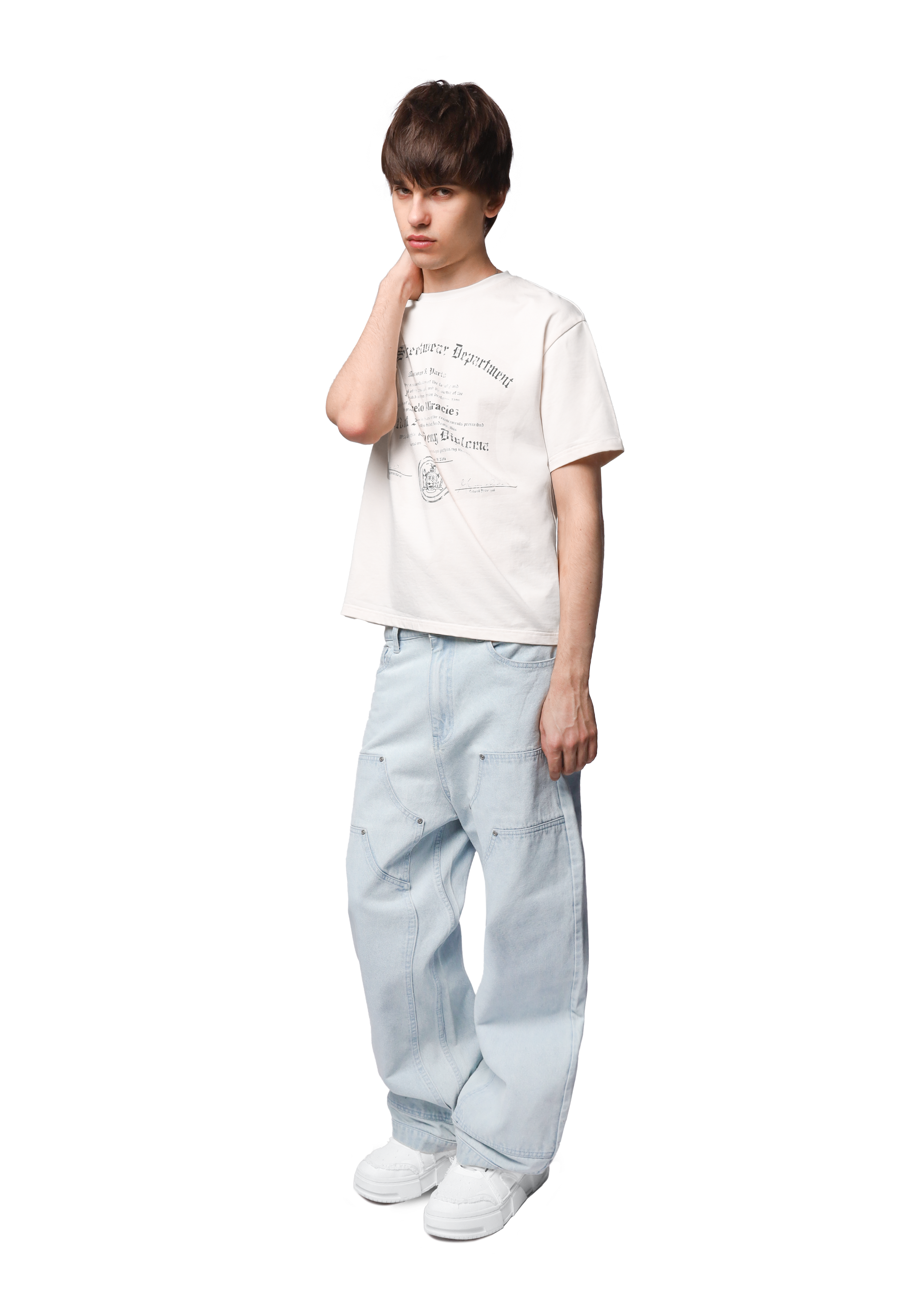 DIPLOMA T-SHIRT in MILKY WHITE