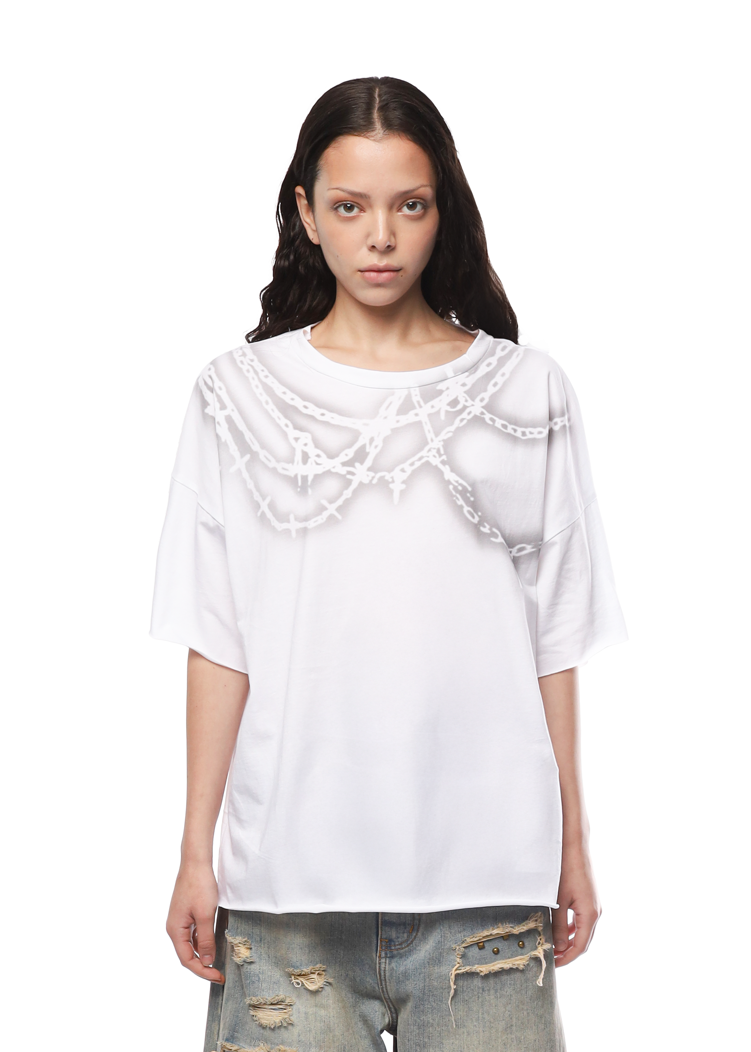 CHAINS TEE in WHITE