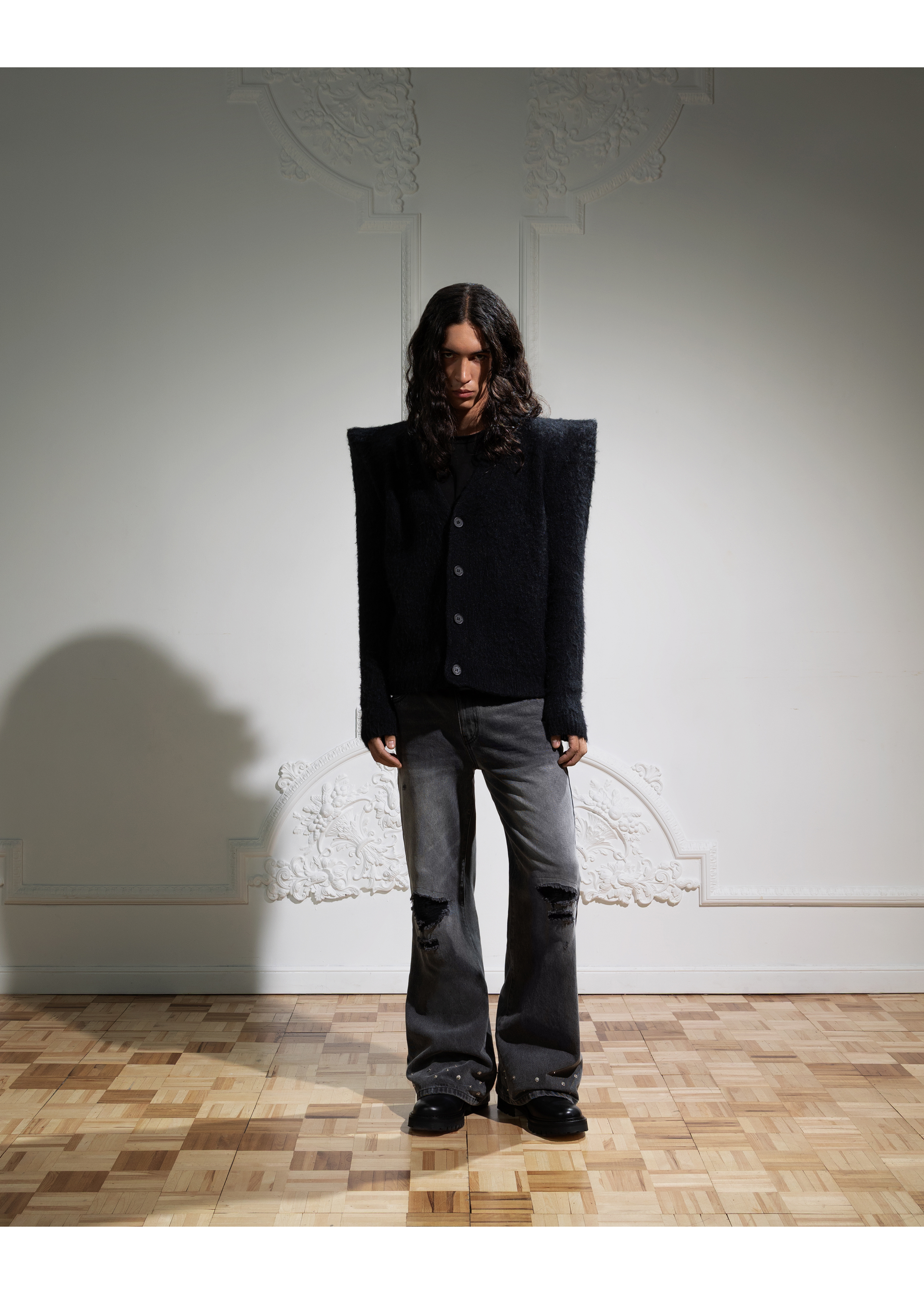 SERPENT FLARE DENIM in GREY