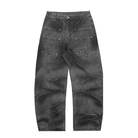 BARREL POCKET DENIM in GREY