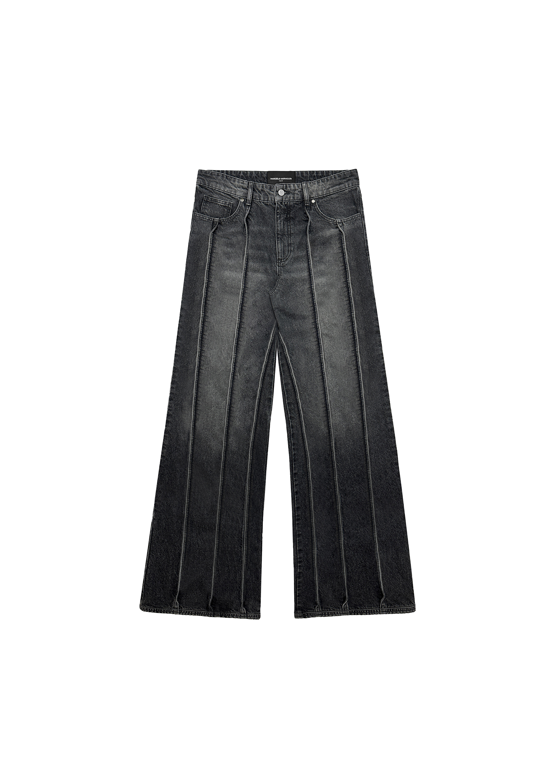 VERTICAL SEAM DENIM in WASHED GREY