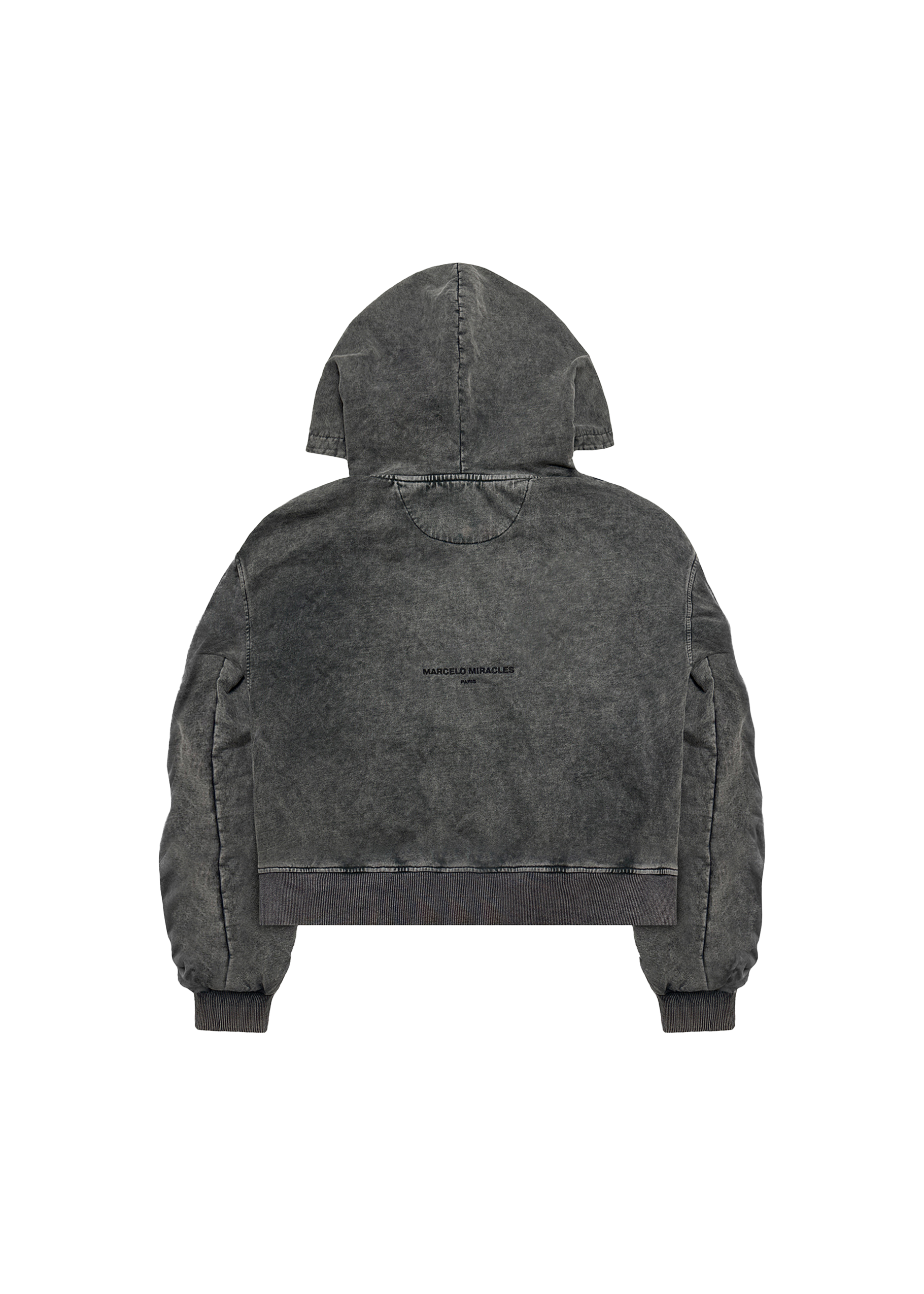 HARMONY ZIP-HOODIE in WASHED GREY